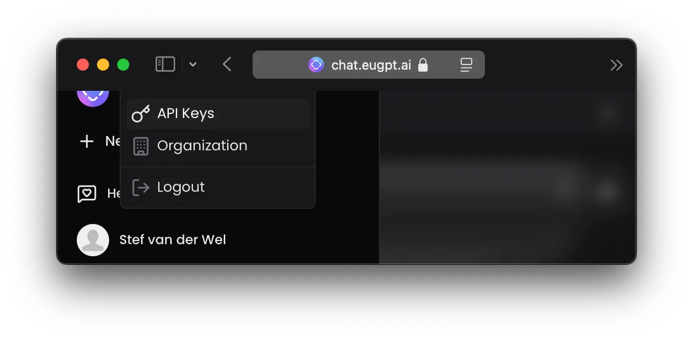 Settings → API Keys